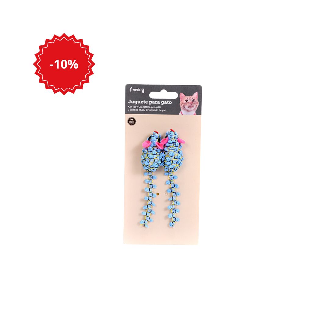 Brinquedo para Gato com conjunto de dois ratos