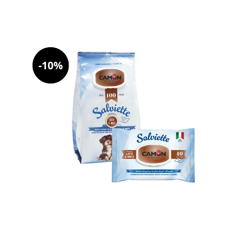 Toallitas limpiadoras de leche y miel Camon