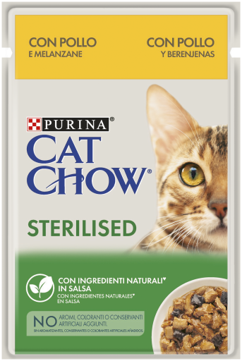 Patê Cat Chow Sterilized Frango e Beringela 85g