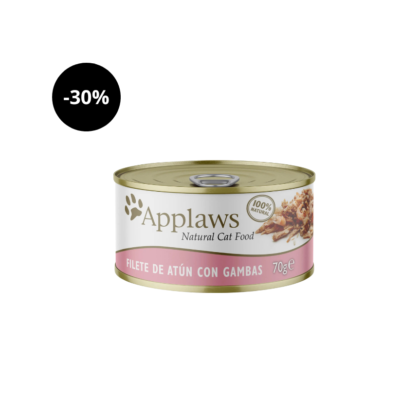 Alimento Húmido Applaws Filete Atum e Camarão 70g