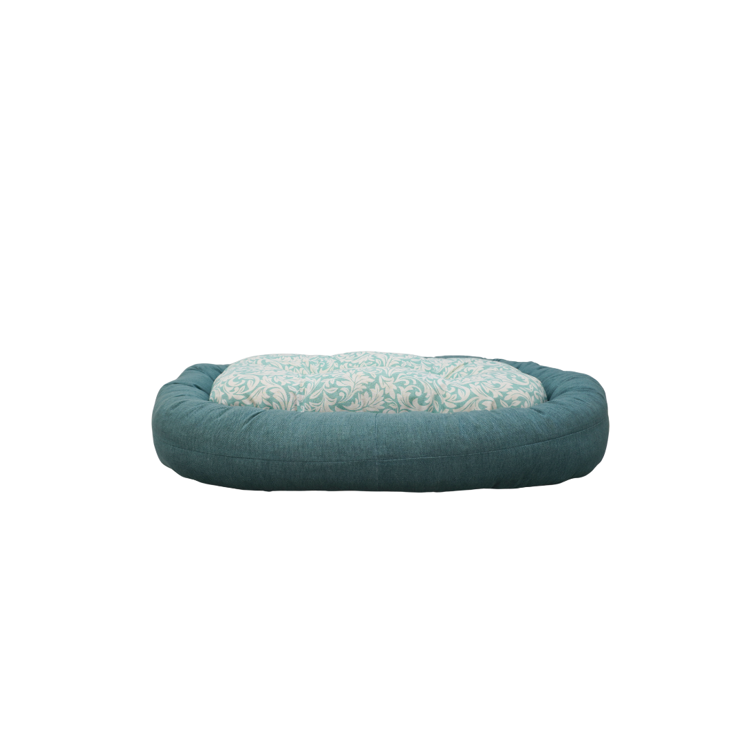 Cama Oval Maya Verde Estampado