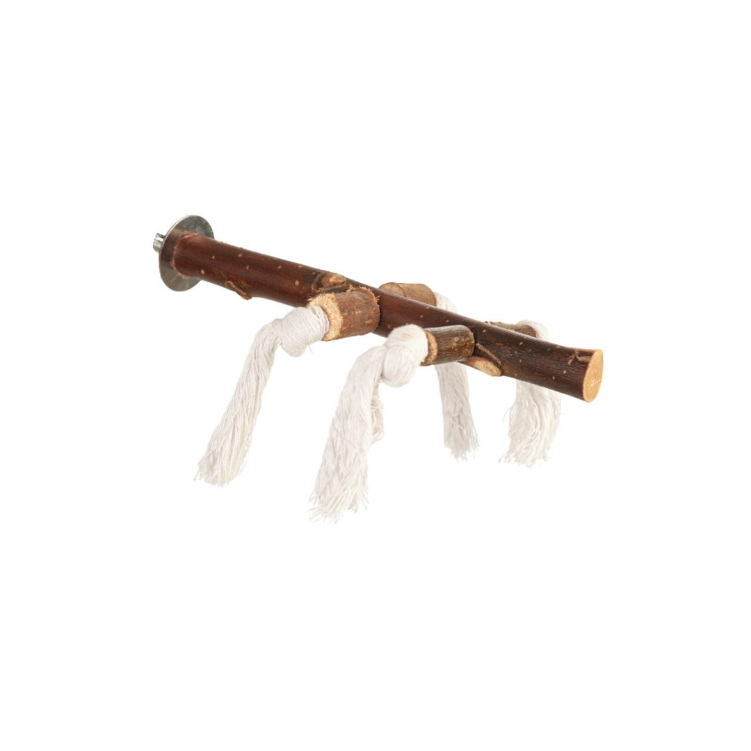 Percha de madera con cuerda doble