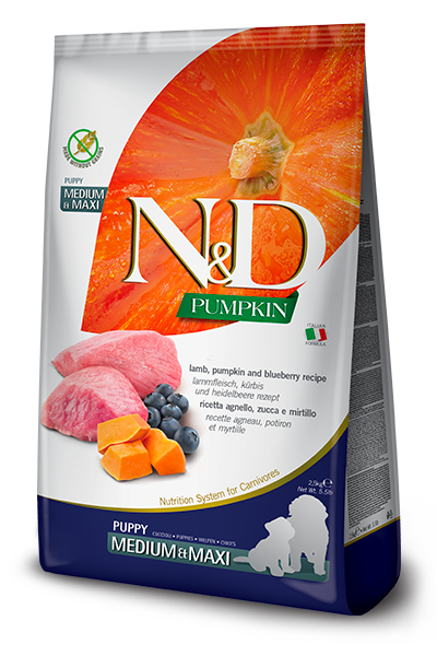 Farmina N&D Pumpink Lamb & Blueberry Puppy Medium & Maxi