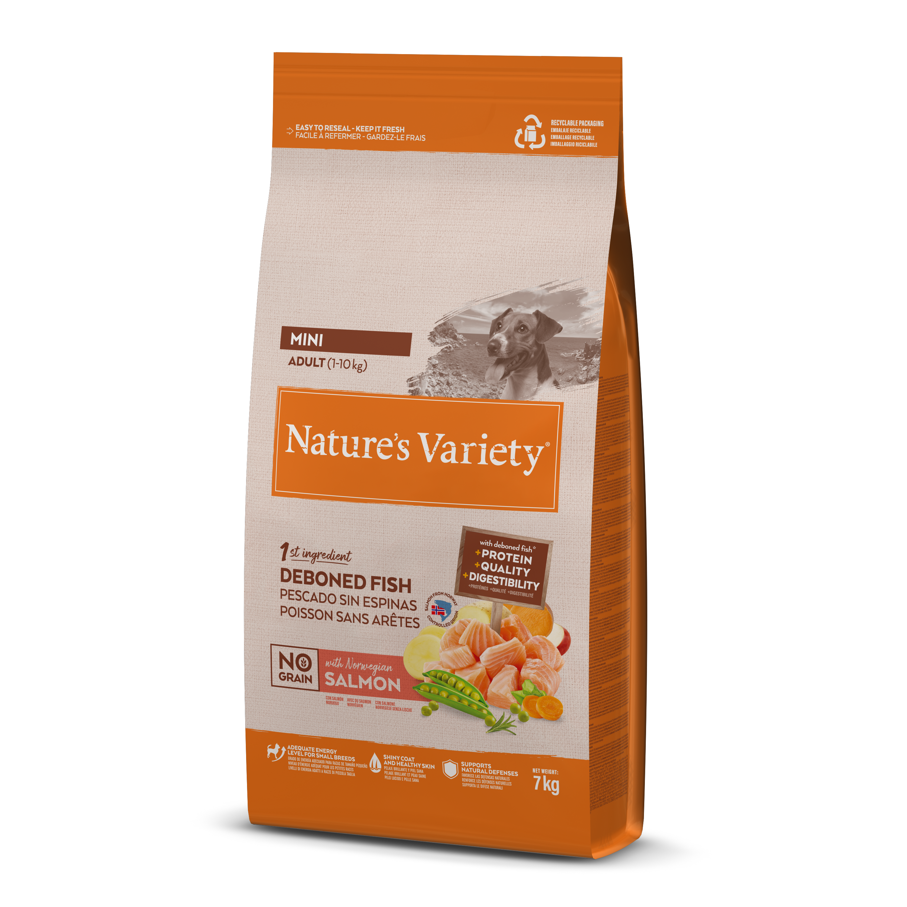 Nature's Variety Mini Adulto Sin Granos con Salmón Noruego