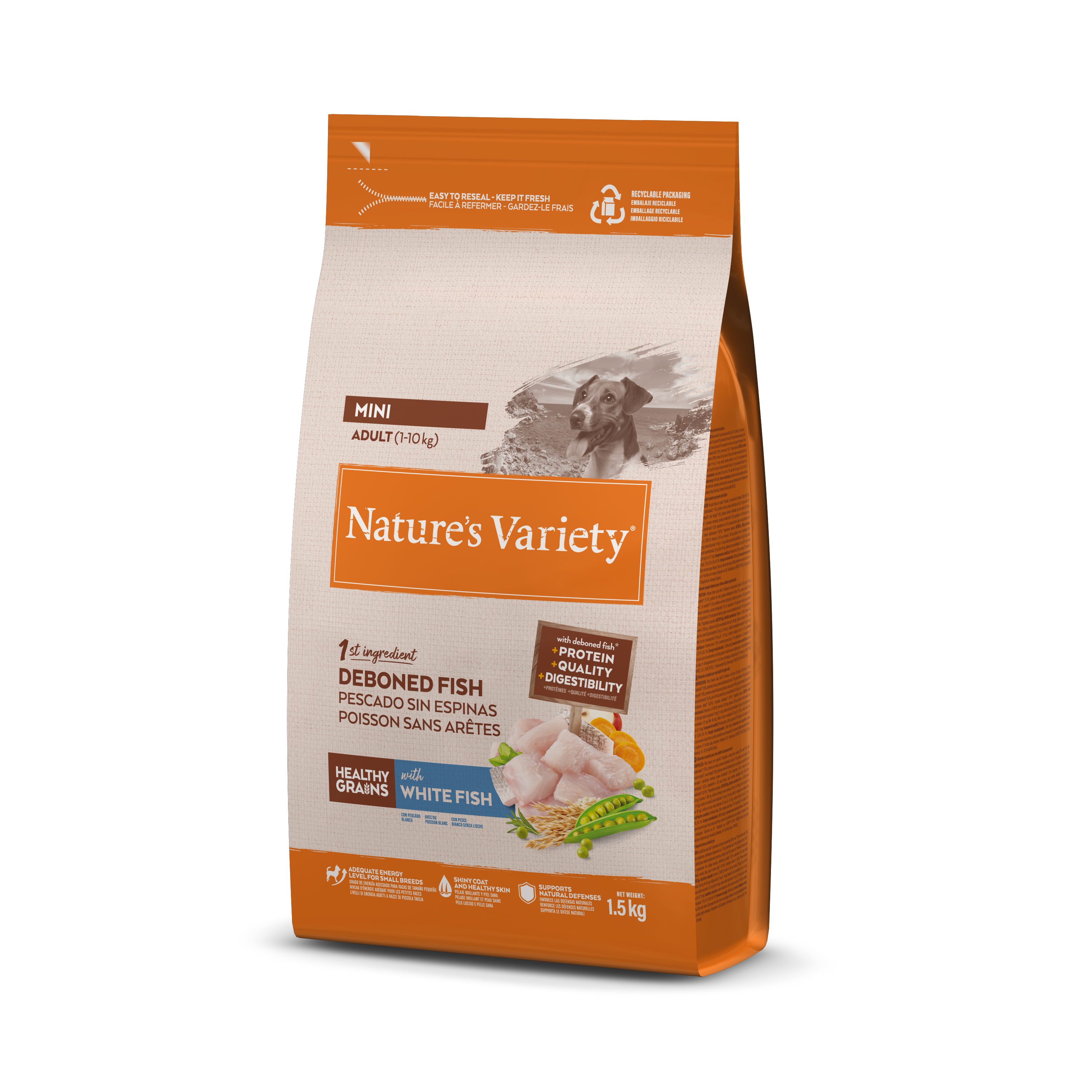 Nature's Variety Healthy Grains Mini Adulto com Peixe