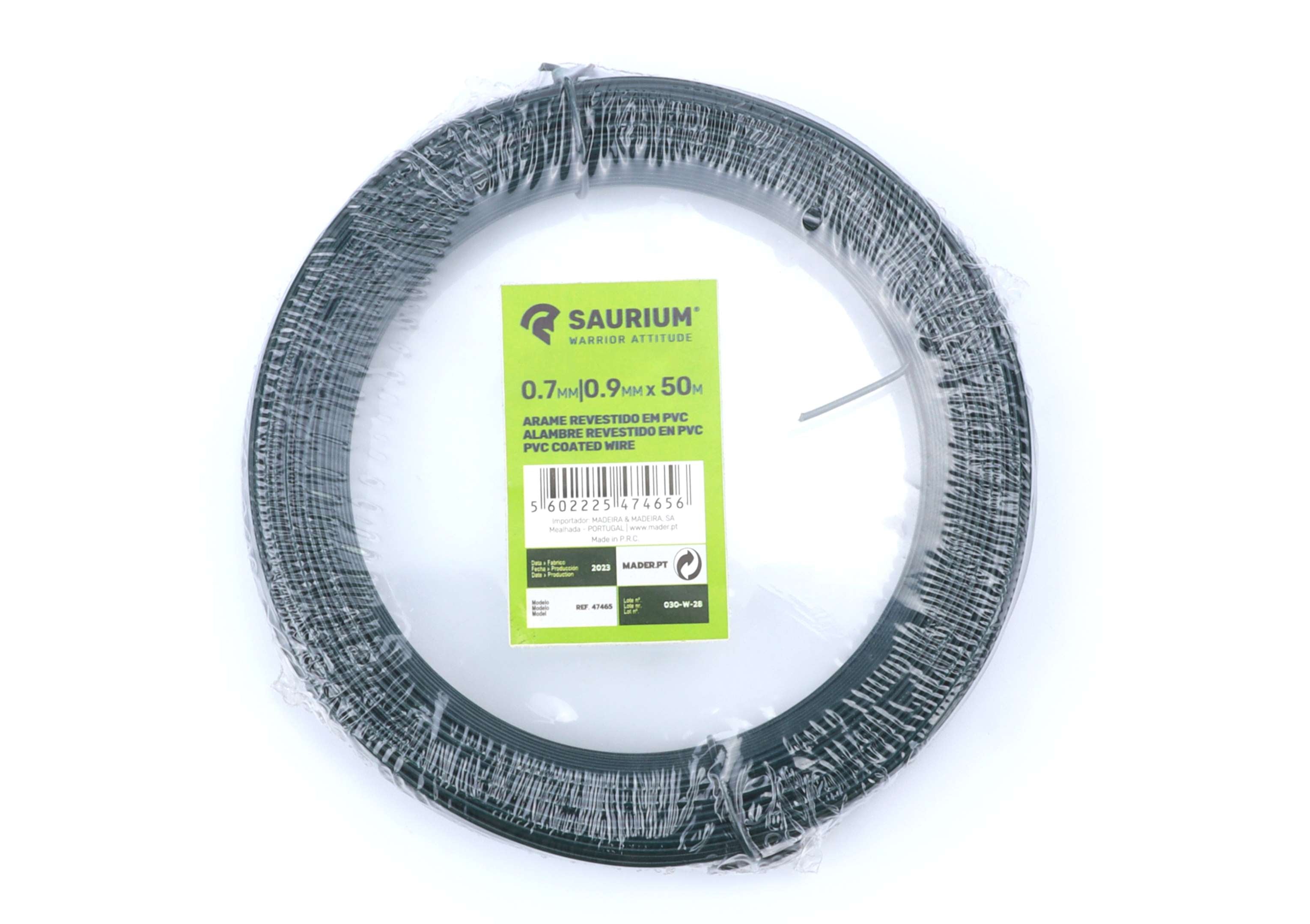 Arame Revestido PVC, 0.7/0.9mmx50m Saurium