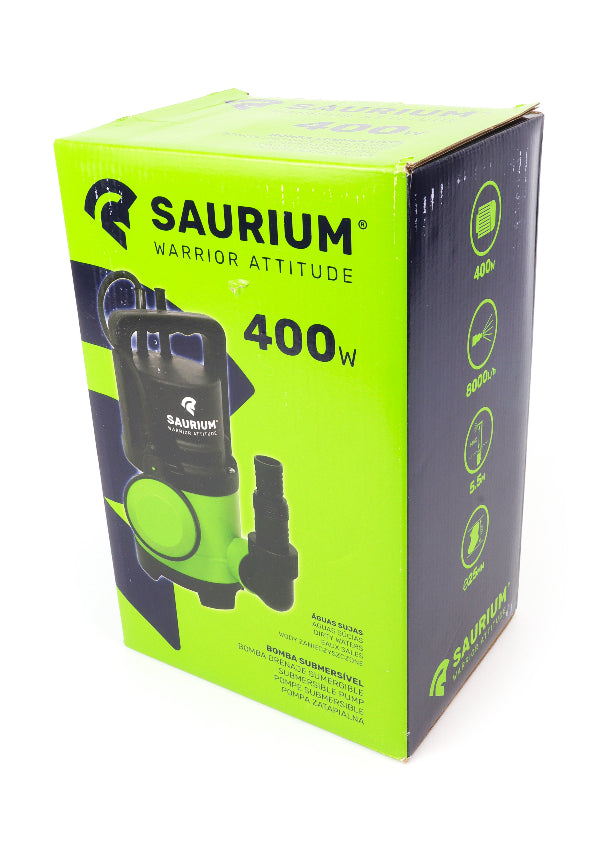 Bomba Submersível Águas Sujas, 400W, 8000 L/h Saurium