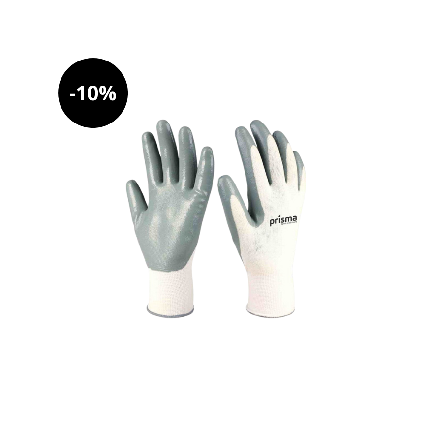 Luvas Nylon/Nitrilo Cinzento Prisma