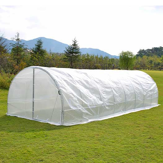 Estufa Agrícola 8x3 m Premium (2 Portas – Estrutura Forte 9 Arcos)