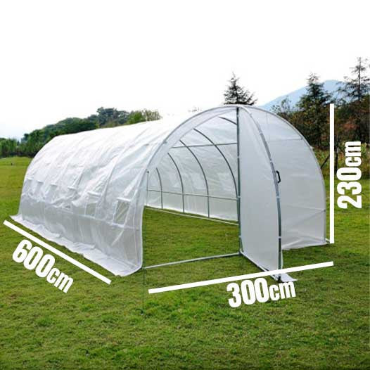 Estufa Agricola 6x3x2,3m Premium (2 Portas - ESTRUTURA FORTE)