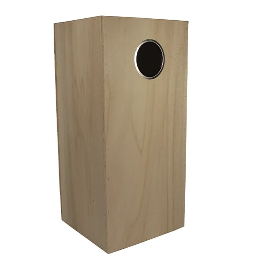 Nido para periquito de collar/cotorra 55x25x25 con metal