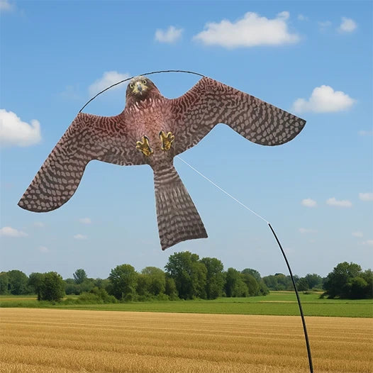 Falcão voador repel aves + mastro telescópico 4m
