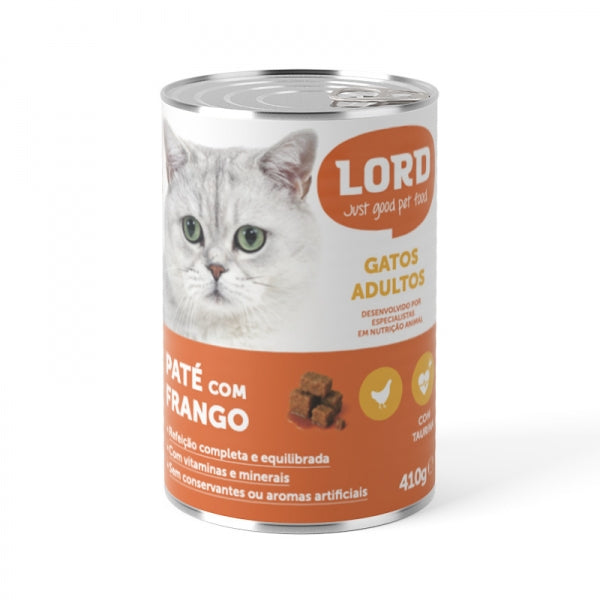 Patê Lord Gato Frango Pedaços com Molho 410g