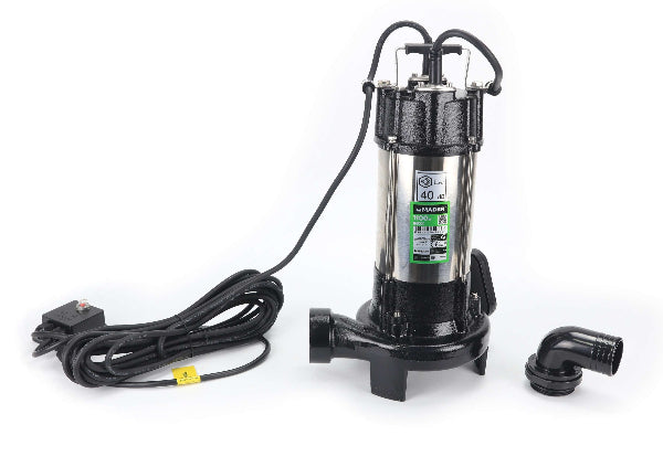 Bomba sumergible para aguas sucias, 1100 W, con molinillo Mader 