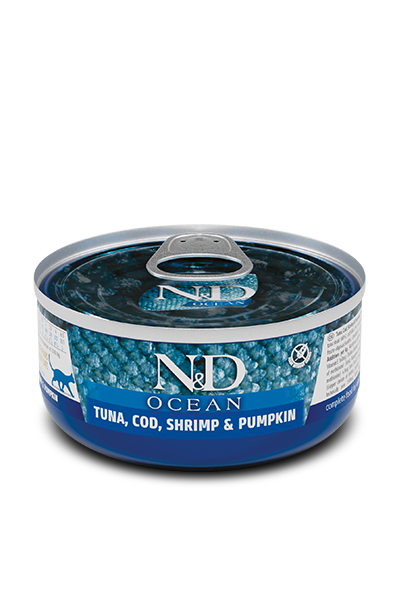 Farmina N&D Ocean Adult Cat Tuna, Cod, Shrimp & Pumpkin 70g