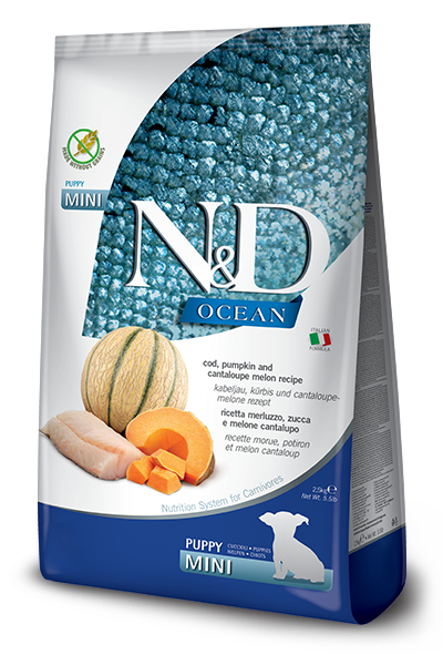 Farmina N&D Ocean Puppy Mini Cod, Pumpkin & Cantaloupe Melon 2.5 Kg