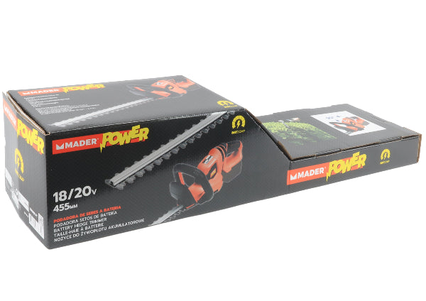 Tijeras de podar para setos, 18/20 V, 455 mm Mader 