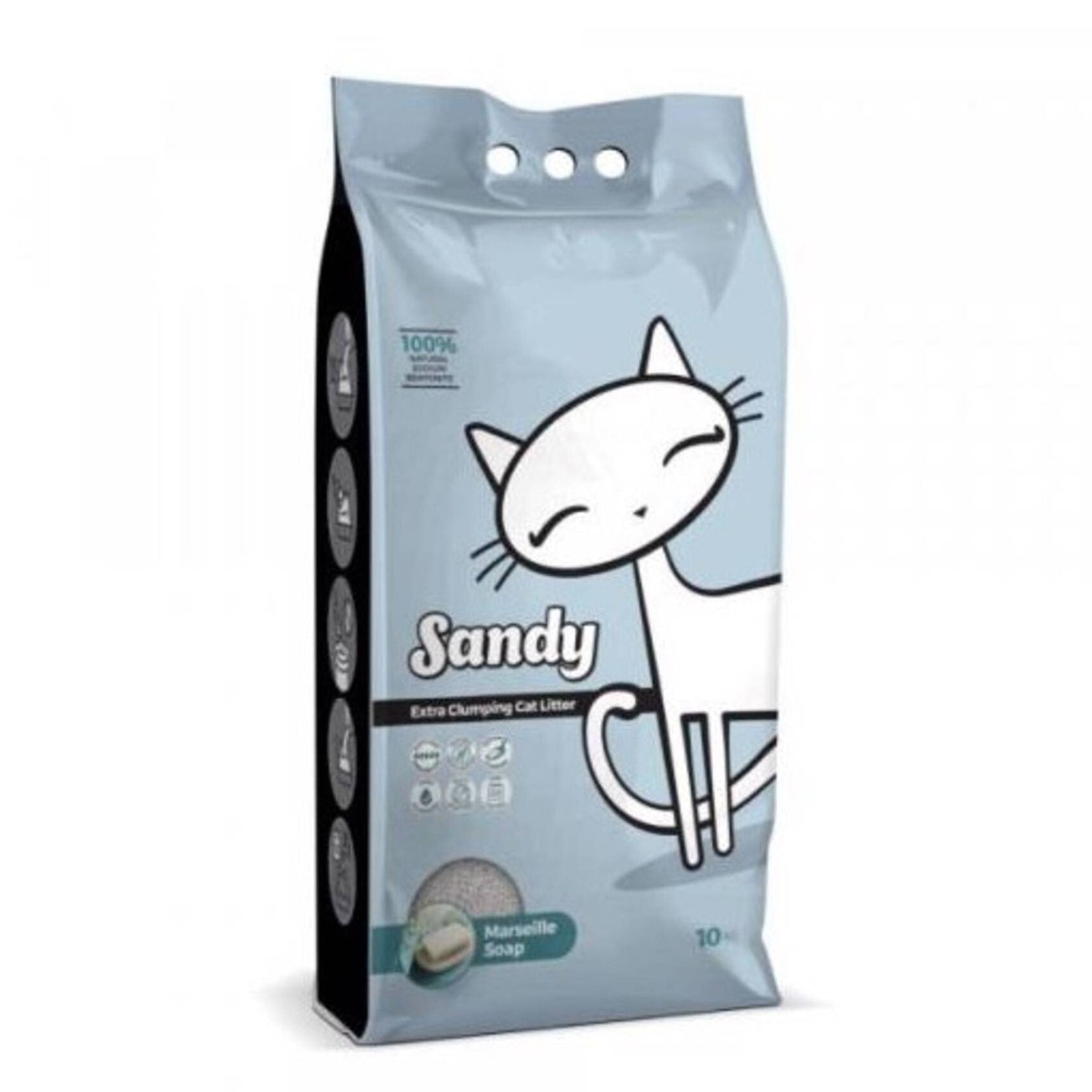 Areia Aglomerante Sandy Sabão de Marselha 10L