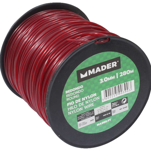 Fio de Nylon Redondo 3mm Mader