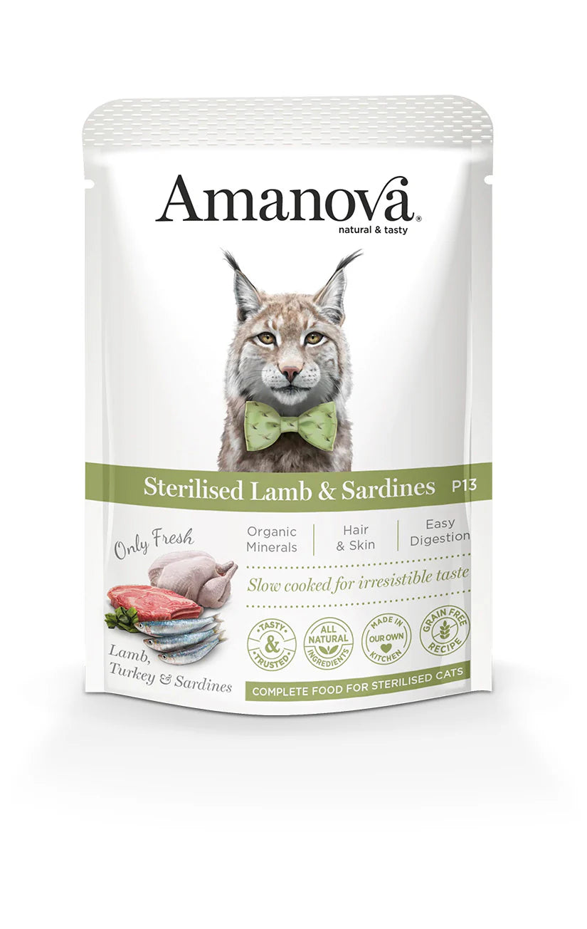 Alimento Húmido Amanova Sterilised Fish & Turkey Gato 85g