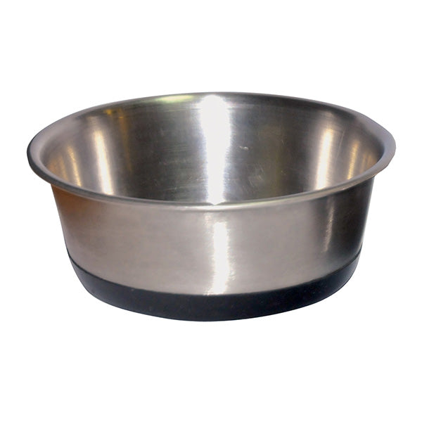 Comedouro em Aço Inox com Base de Borracha 0,25 L