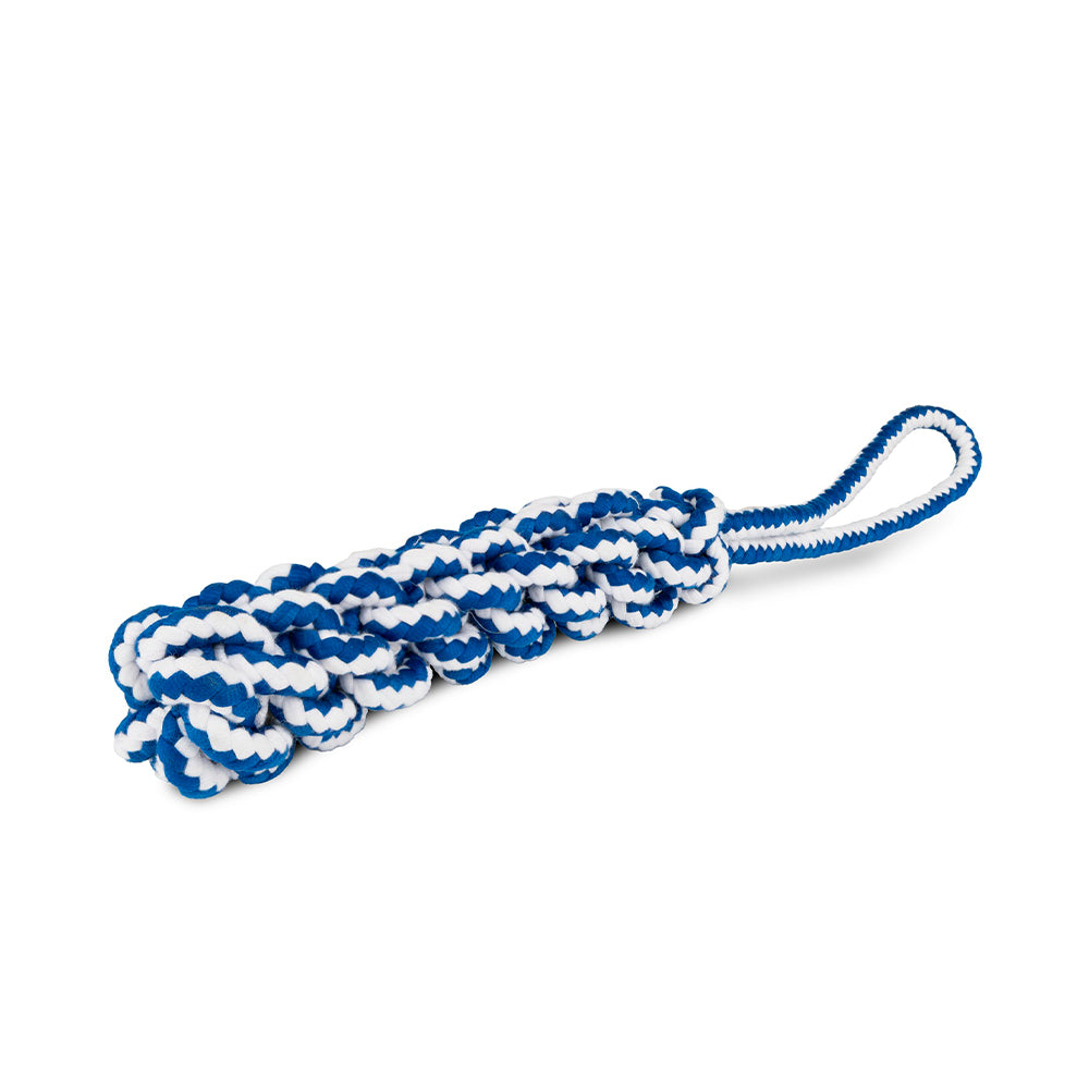 Brinquedo Cão Tug Long Line White Blue 33cm