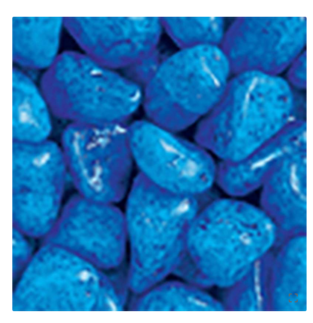 Areia Colorida Lisa Azul Brilhante 8-14mm 1kg