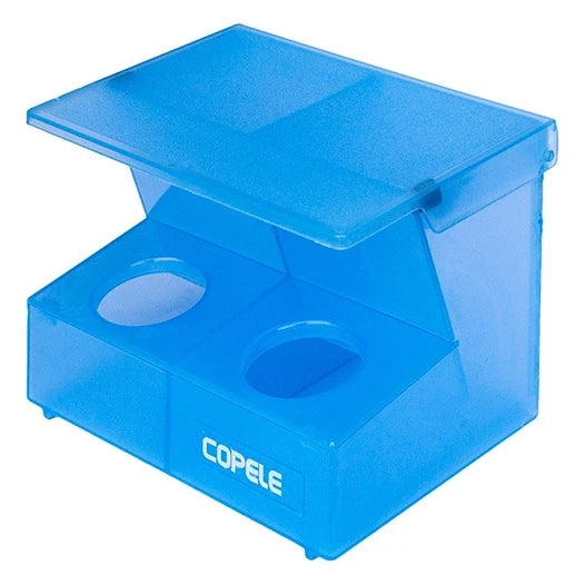 Comedouro Plástico 2 furos em Azul