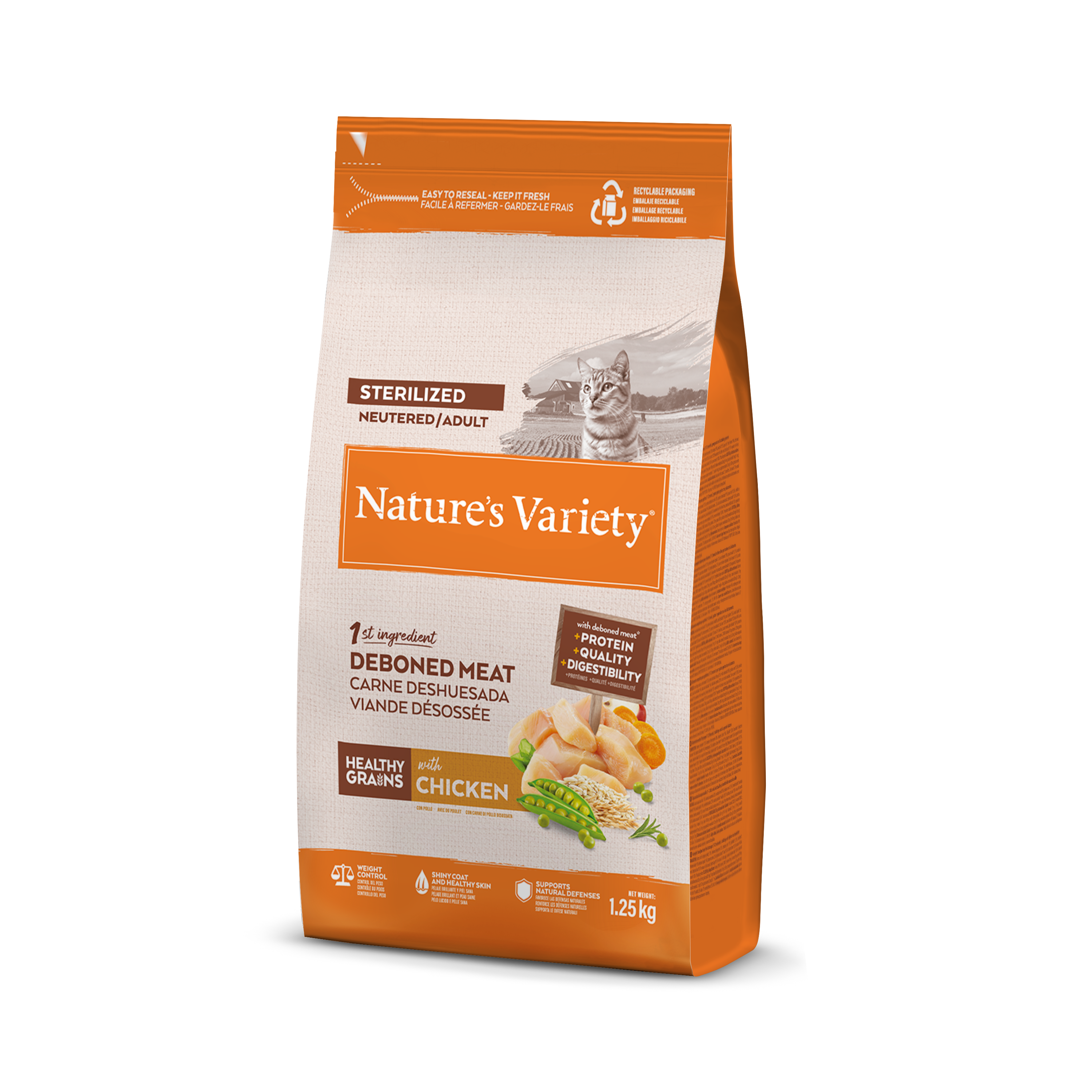 Nature's Variety Grains Healthy Sterilized Cats con pollo 
