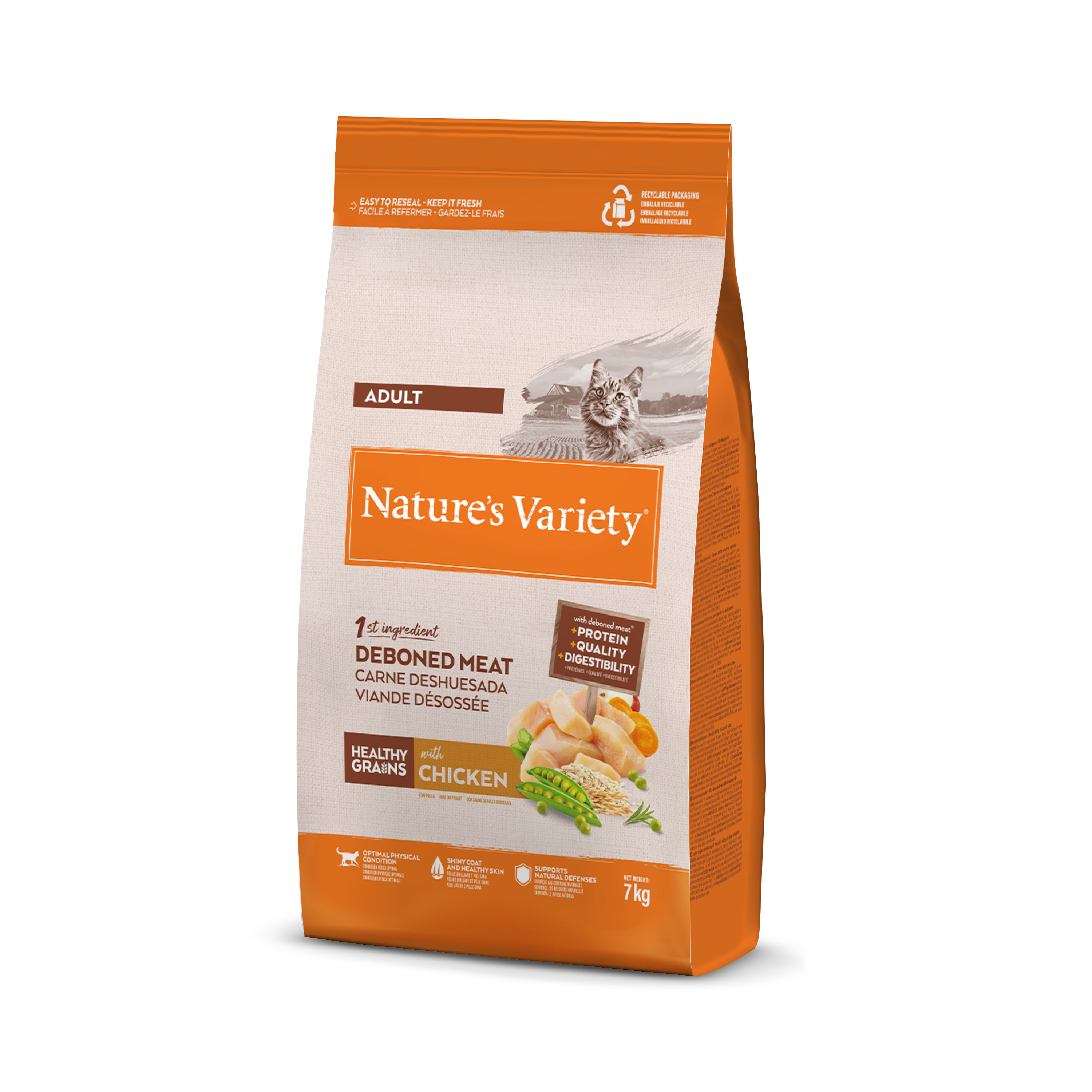 Nature's Variety Granos saludables para gatos adultos con pollo 