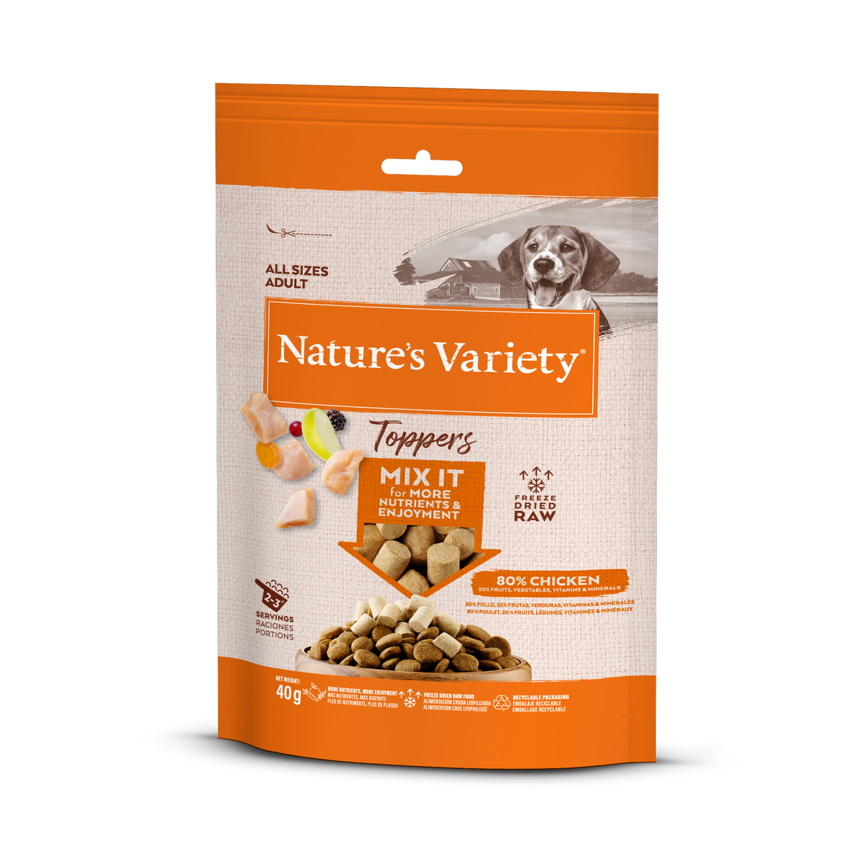 Nature’s Variety Toppers Snacks Chicken 40gr