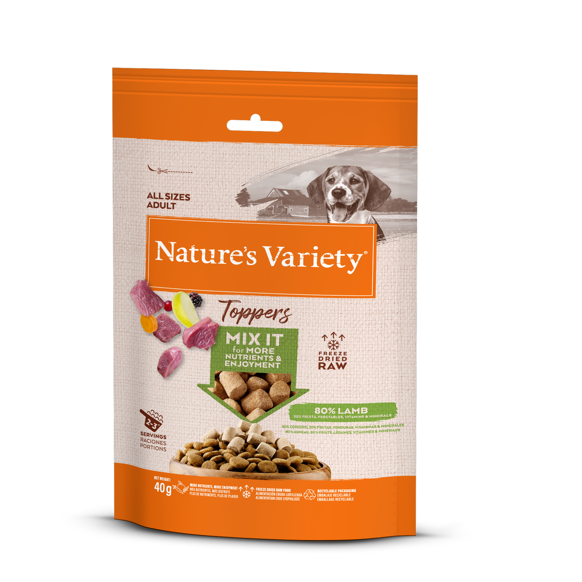 Nature’s Variety Toppers Snacks Borrego 40gr