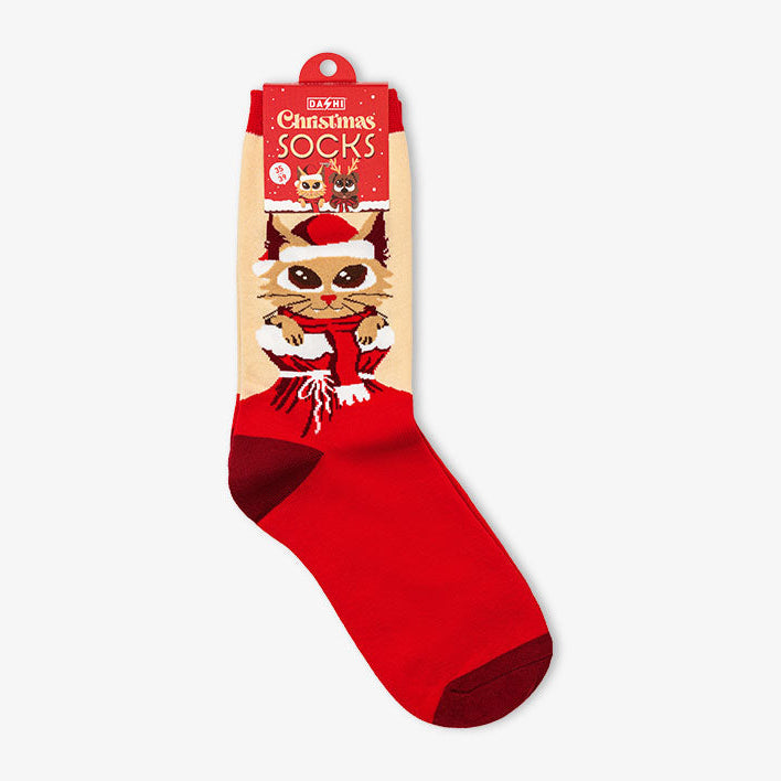 Dashi Christmas Socks Cat
