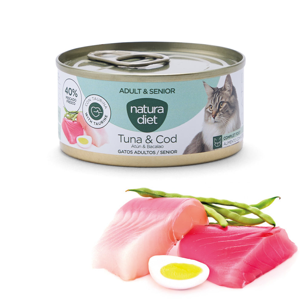 Natura Diet Cat Paté Adult & Senior Tuna & Cod 24 x  85g