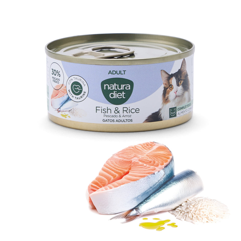 Natura Diet Cat Paté Adult Fish & Rice 24 x 85g