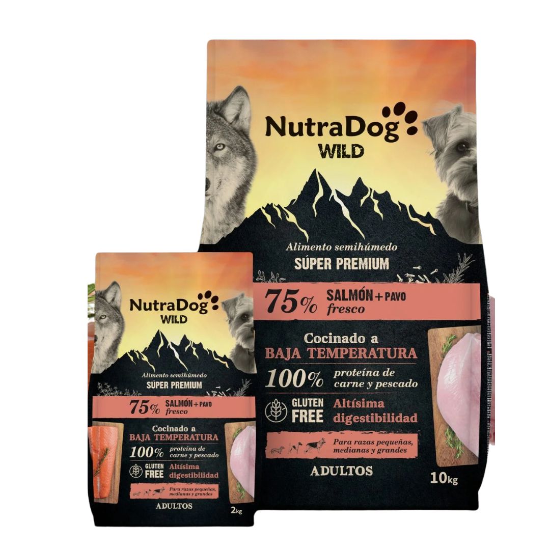 NutraDog WILD 75% Salmão + Peru