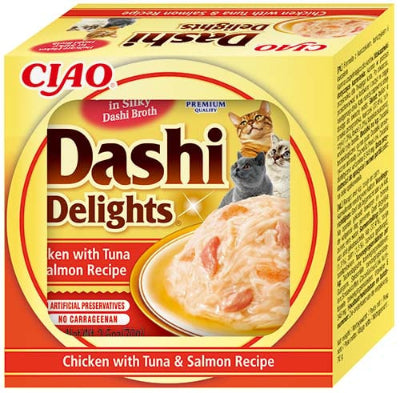 Cat Dashi Delights Receita de Frango com Atum e Salmão 70g