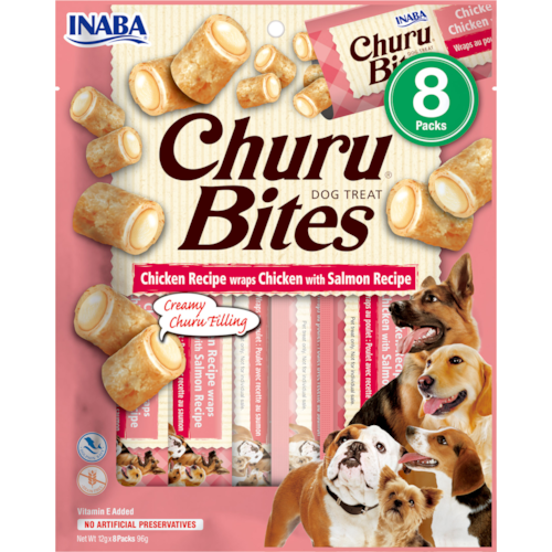 Churu Dog Bites Receita de Frango com Salmão 96g