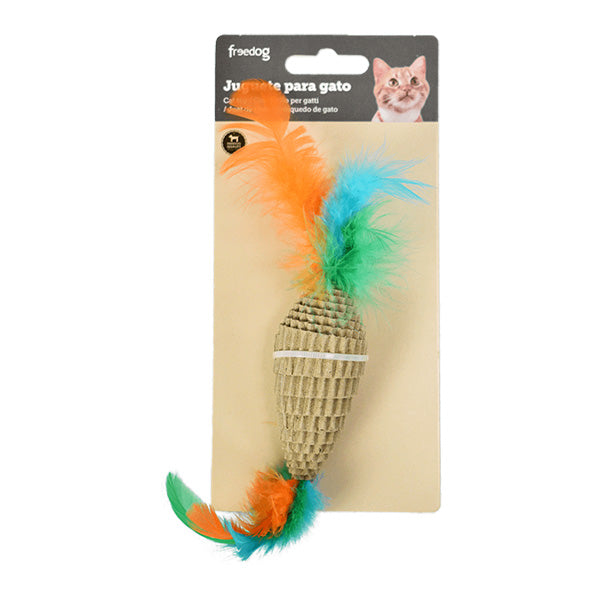 Brinquedo para Gato Kraft Piña com Plumas 15x3,5 cm