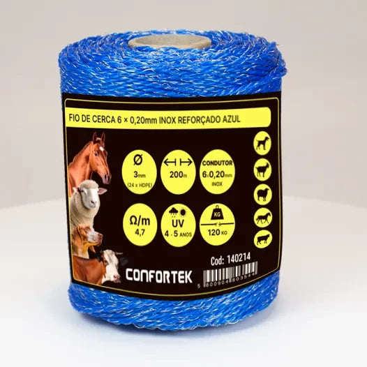Fio Reforçado 6 condutores 0,20mm Azul