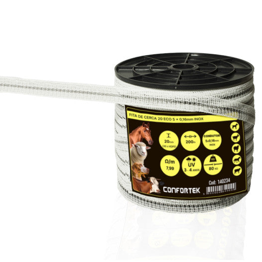 Fita 20mm ECO 5 condutores em inox