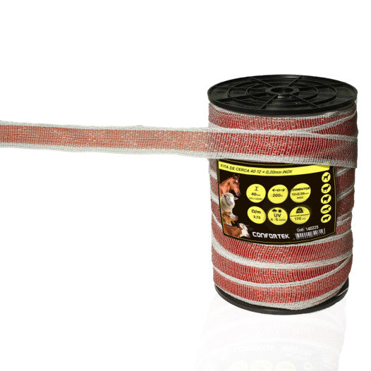 Fita 40mm 12 condutores inox 200m