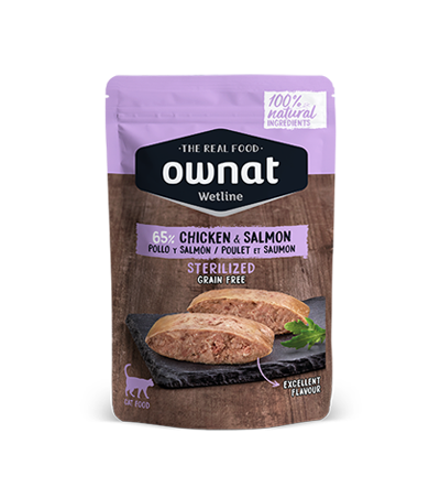 OWNAT WETLINE STERILIZED Chicken & Salmon (CAT)