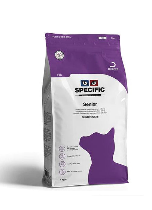 Alimento específico para gatos mayores con FGD