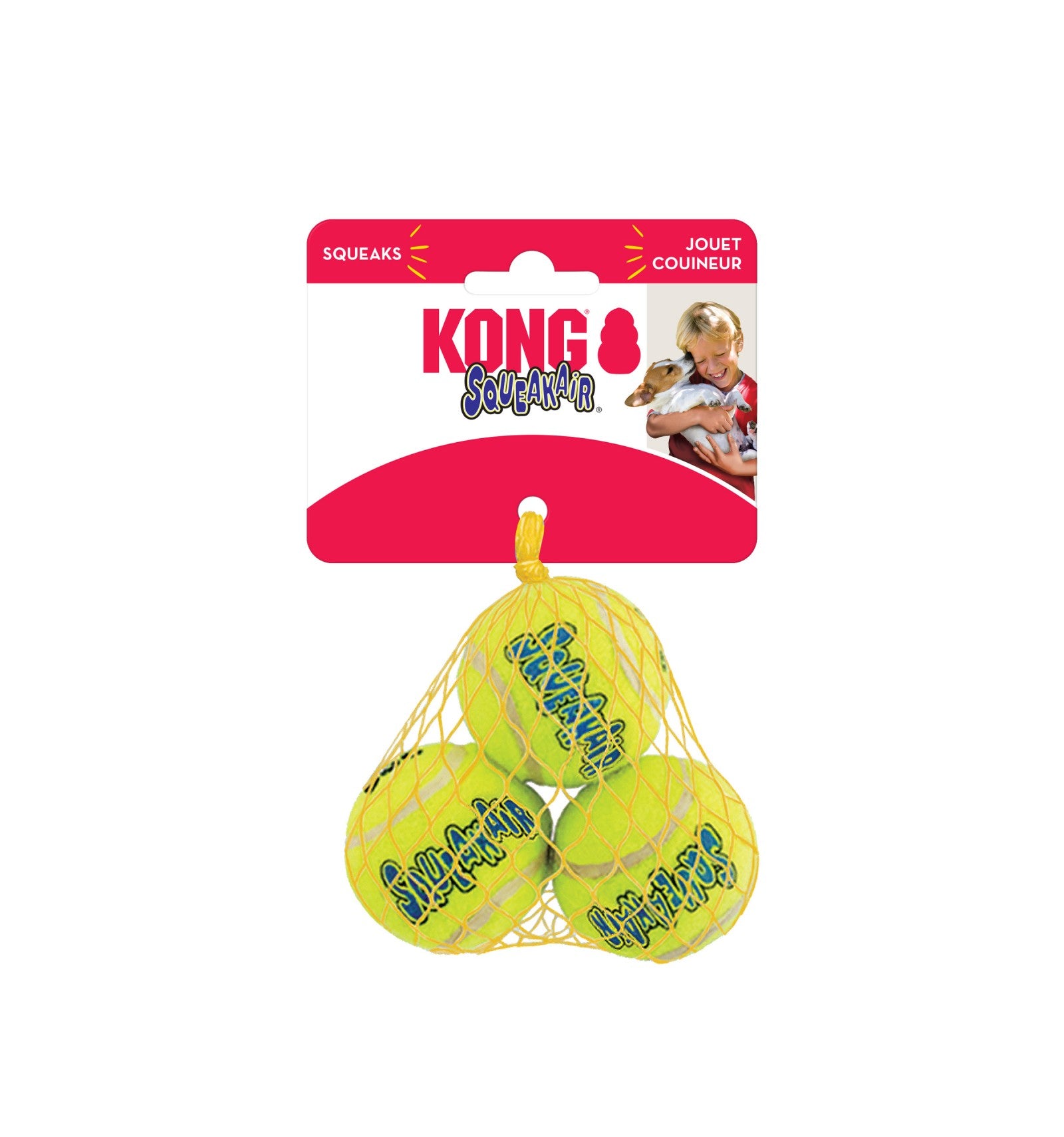 Kong Air Squeaker Tennis Ball Small 3uni