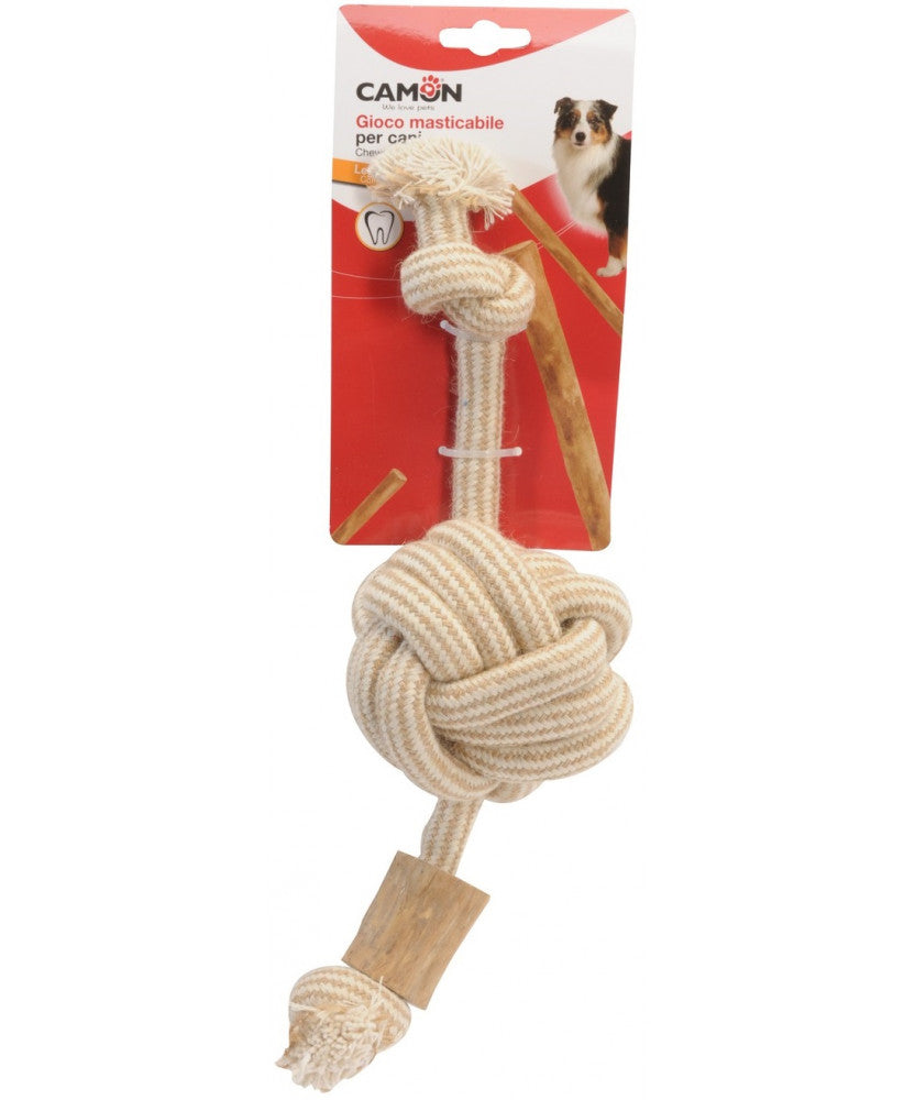 Corda de Camon amarrada com madeira de café 40 cm