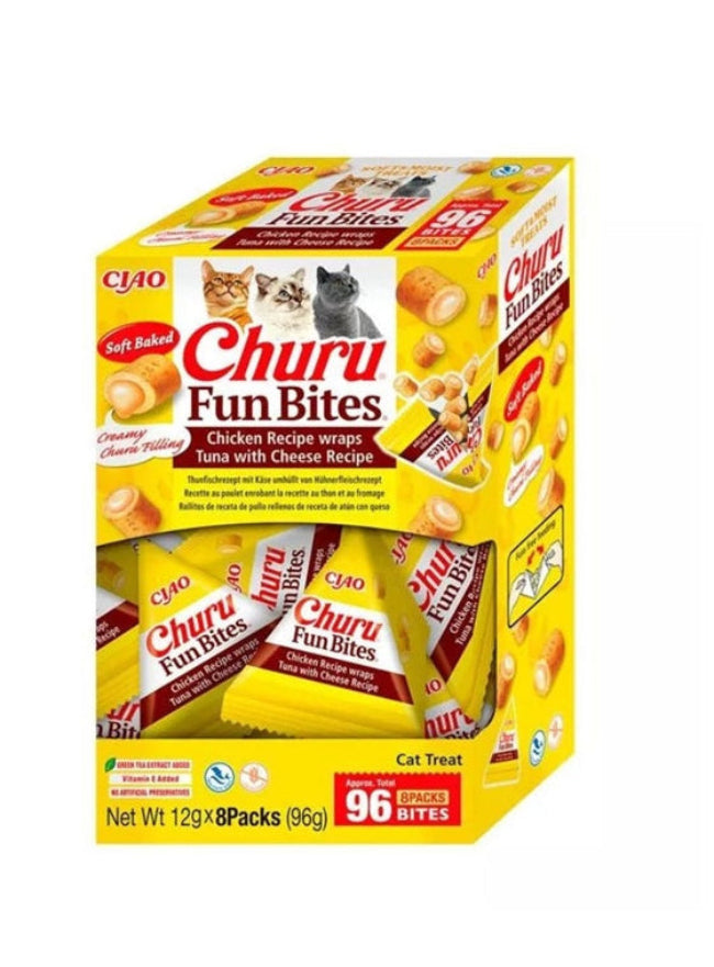 Churu Cat Fun Bites Frango + Atum e Queijo Caixa  96g