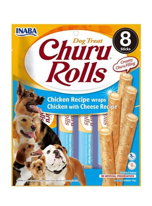 Churu Dog Rolls Receita de Frango com Queijo
