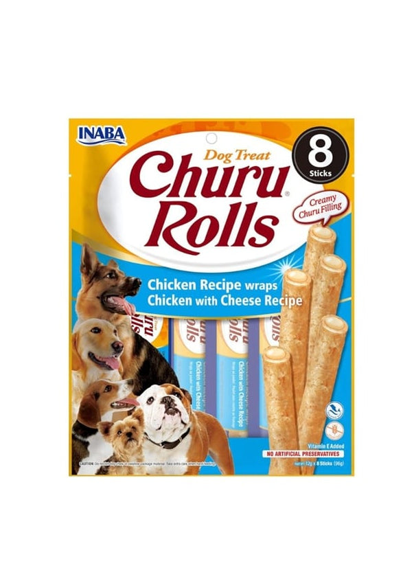 Churu Dog Rolls Receita de Frango com Queijo
