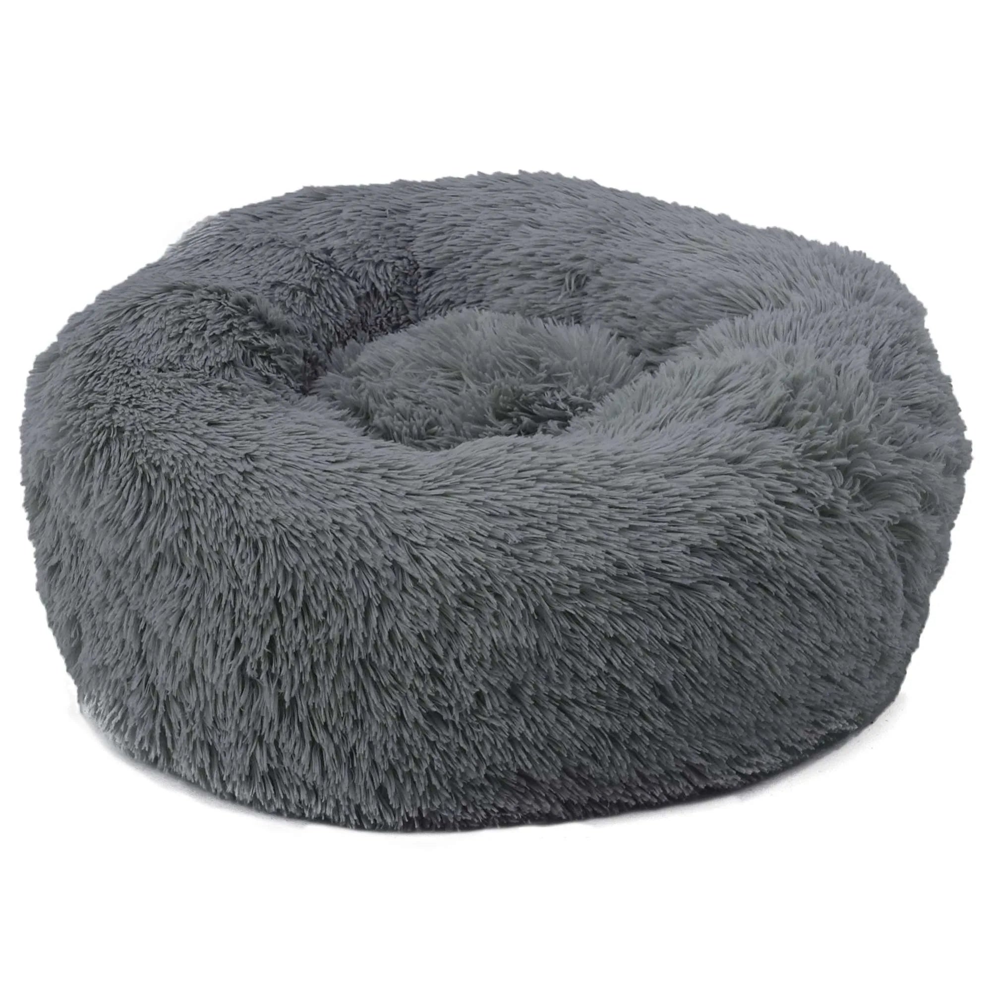 Cama Redonda Fur Cinza